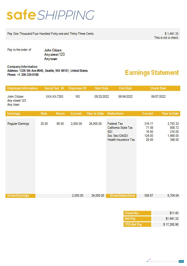 Download safe shipping company payroll template in Word and PDF formats Photoshop template